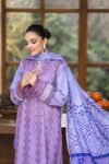 Luxury 3PC Chikan Kari Embroidered Lawn Suit with Digital Print Dupatta